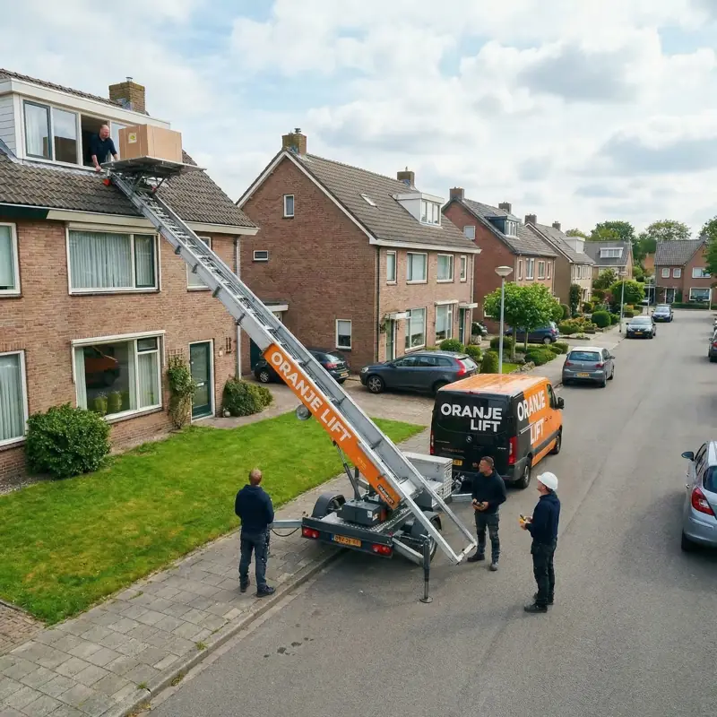 Verhuislift geplaatst in woonwijk Den Helder